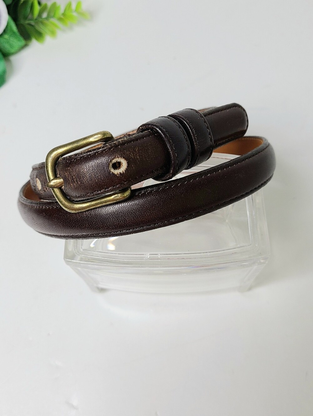 Coach Dark Brown Genuine Leather Made in New York City Vintage Belt